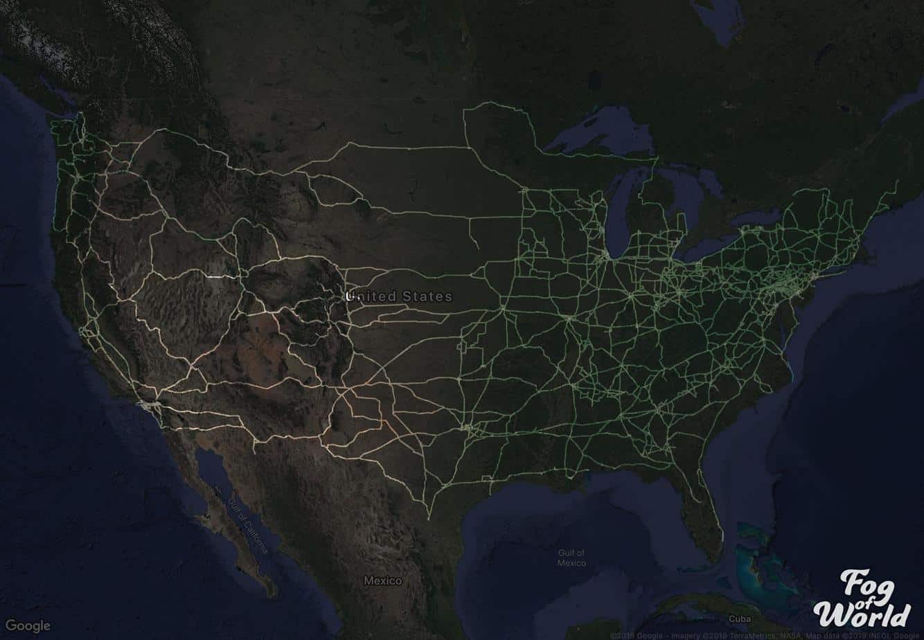 7 Years Of Driving As A Professional Truck Driver Shown On A Map