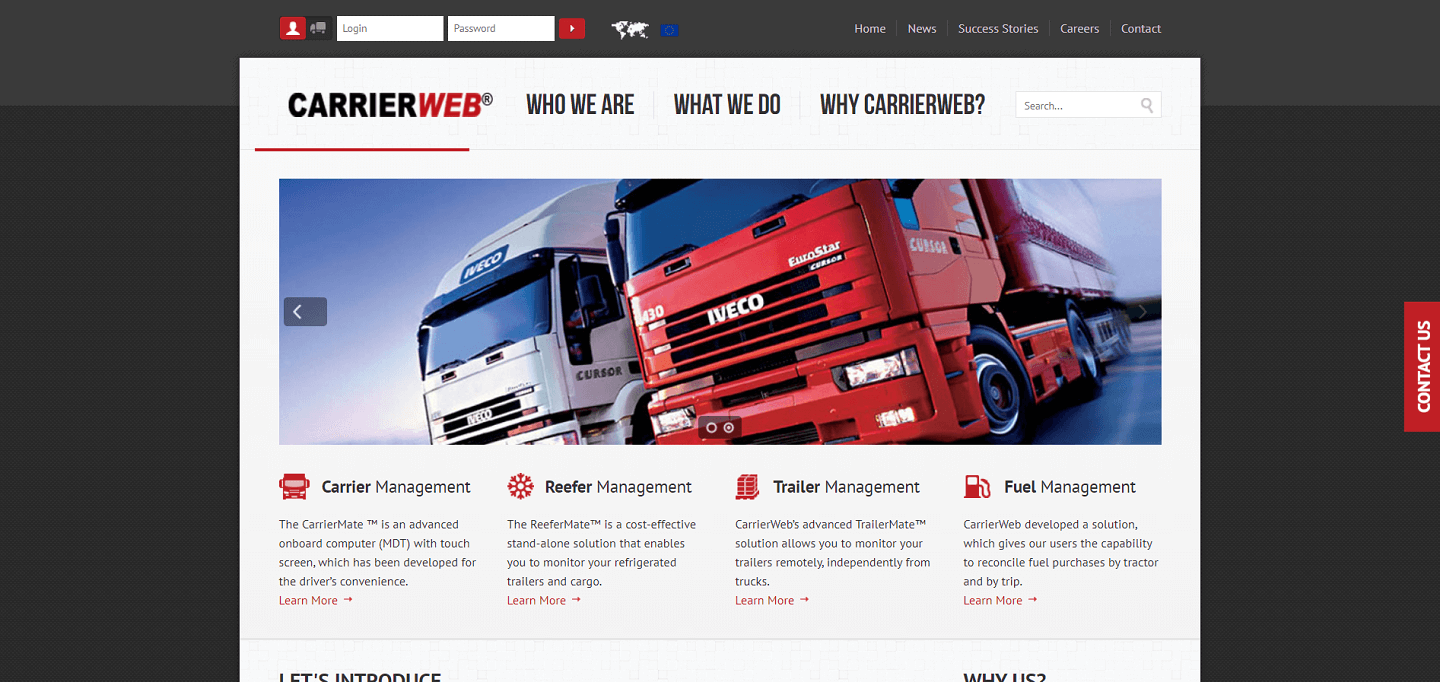 CarrierWeb fleet management