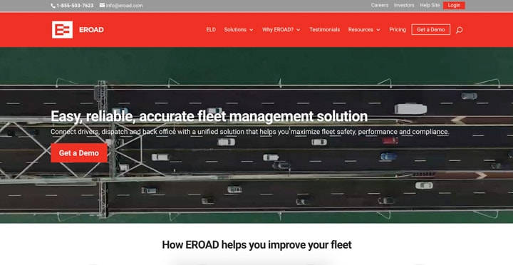 Eroad Homepage